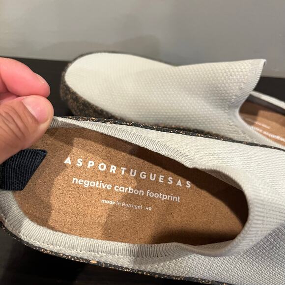 Asportuguesas Men's Knit Clog Light Gray Size 40 US 7 Negative Carbon Footprint - Picture 6 of 6